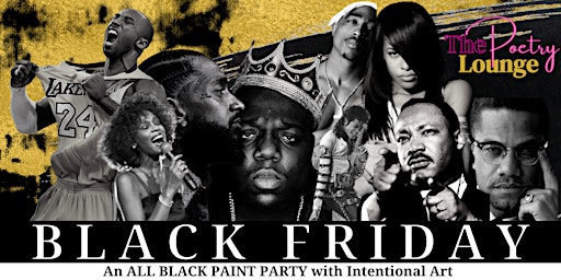 An all Black Paint Party with Intentional Art primary image