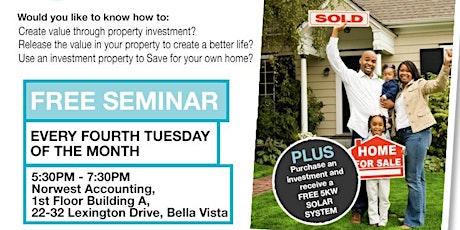 FREE SEMINAR - Home & Investment Property Specialists | Location: Norwest Accounting primary image