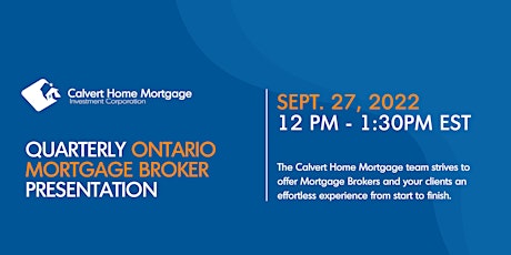 CHMIC Quarterly Ontario Mortgage Broker Presentation