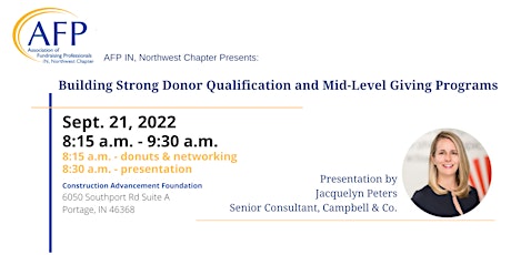 Building Strong Donor Qualification and Active Mid-Level Giving Programs primary image