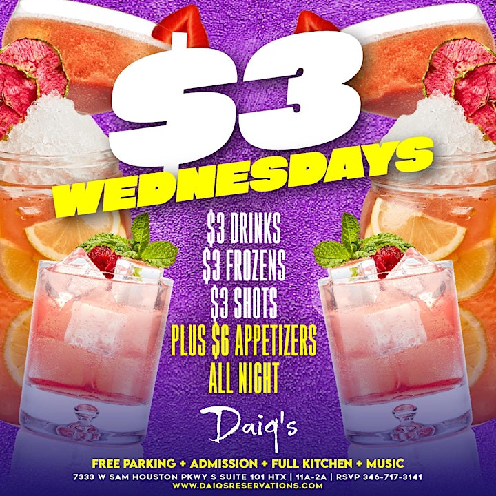 $3 Wednesday's At Daiq’s "Game Night Edition" image