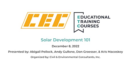 ETC: Solar Development 101