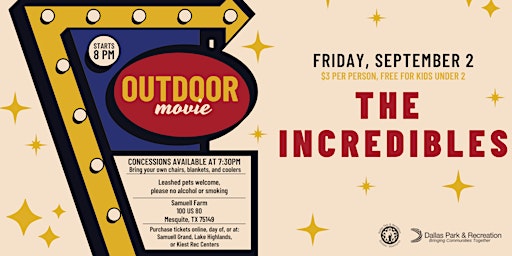 Outdoor Movie - The Incredibles