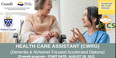FREE Health Care Assistant Accelerated Diploma (CWRG) INFO SESSION primary image