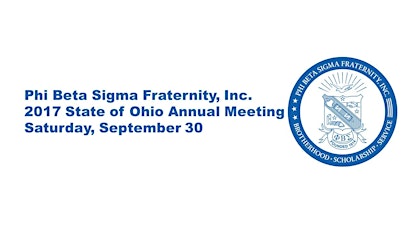 2017 Phi Beta Sigma State of Ohio Annual Meeting primary image