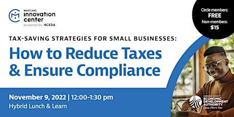MIC Lunch and Learn Series: Tax-Saving Strategies for Small Businesses