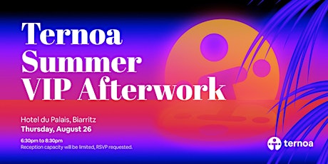 Ternoa Summer VIP Afterwork at SurfinBitcoin, Hotel du Palais 26/8, 18h30