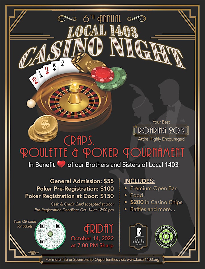 6th  Annual Casino Night: Craps, Roulette & Poker Tournament image