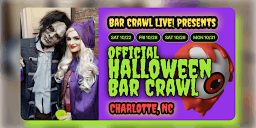 Official Halloween Bar Crawl Charlotte, NC 2 Dates primary image