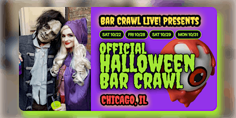 Official Halloween Bar Crawl Chicago, IL 4 DATES