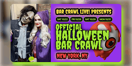 Immagine principale di Official Halloween Bar Crawl New York, NY 2 Dates 