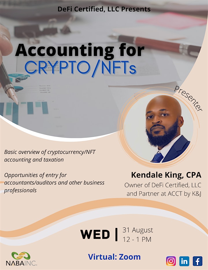 Accounting for Cryptos & NFTs Webinar image