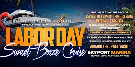 Sunset Booze Cruise  - NYC Party Cruise at Jewel Yacht NYC