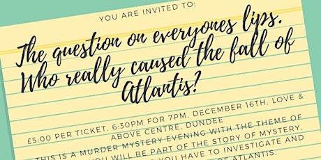 Atlantis Murder Mystery Evening primary image