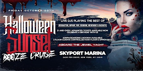 Halloween Sunset Booze Cruise - Boat Party at Jewel Yacht NYC