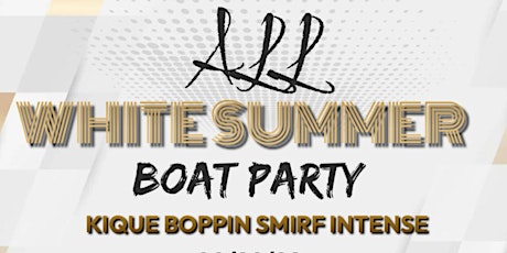 All white summer boat party