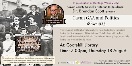 Lecture: Cavan GAA and Politics 1884-1923