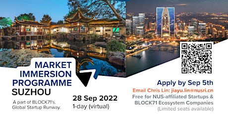 Hauptbild für BLOCK71 Market Immersion Programme: Suzhou, China