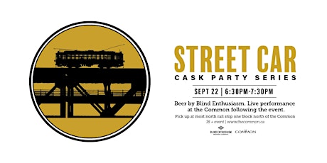 Blind Enthusiasm x the Common Street car - Cask Beer launch Sept 22 - 7pm
