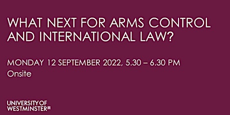 What Next for Arms Control and International Law?