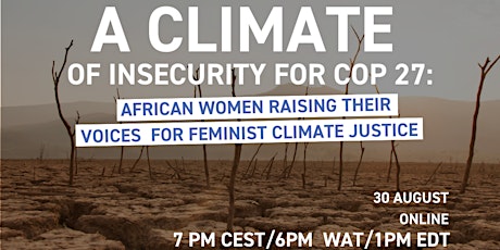 A Climate of Insecurity for COP27– African Women Raising Their Voices for F