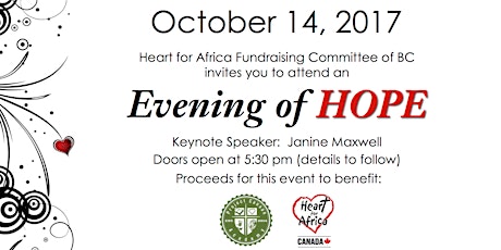 Evening of Hope - Heart for Africa Fundraising Gala primary image