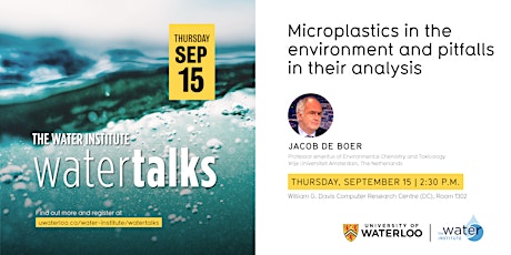 Jacob de Boer Microplastics in the environment & pitfalls in their analysis primary image