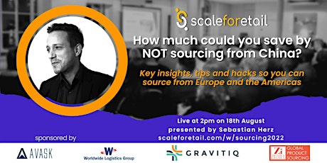 FREE Webinar: How much could you save by NOT sourcing from China?