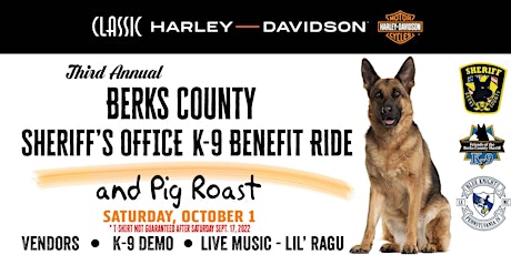 Berks County Sheriff's Office K-9 Benefit Ride & Pig Roast