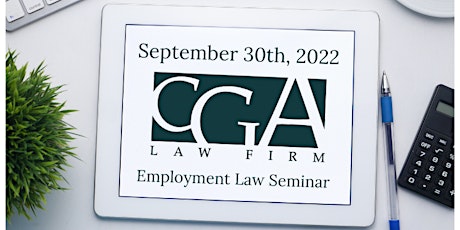 CGA Employment Law Half-Day Seminar & Luncheon