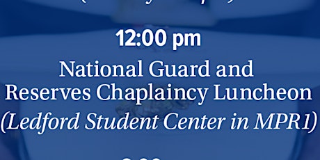 National Guard & Reserves Chaplaincy Luncheon