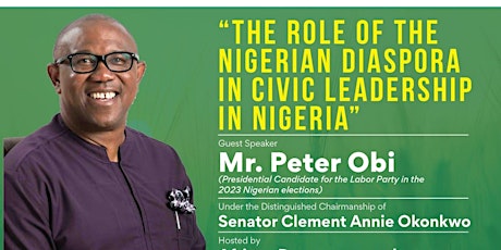 LECTURE BY PETER OBI -ROLE OF THE NIGERIAN DIASPORA IN CIVIC LEADERSHIP