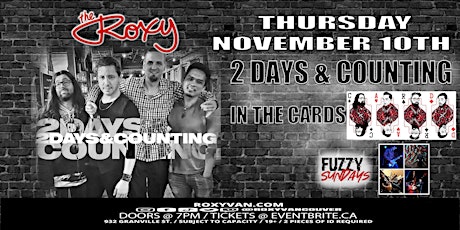 2 DAYS & COUNTING W/ IN THE CARDS & FUZZY SUNDAYS