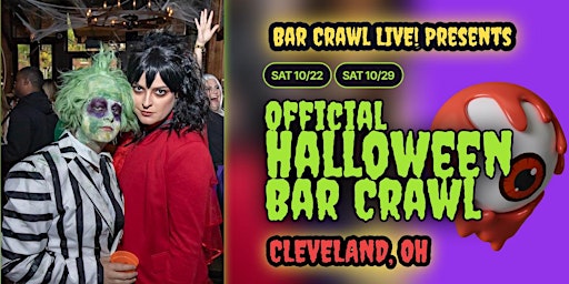 Primaire afbeelding van CLE's Exclusive Halloween Bar Crawl Sat 10/29 2022 Horroween Bash
