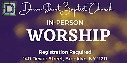 Devoe Street Baptist Church -- Sunday Worship Registration - 8/21/22