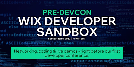 Wix Developer Sandbox - Pre-DevCon