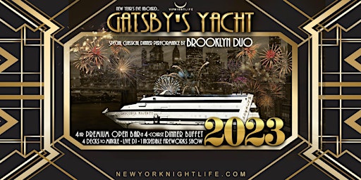 New York New Year's Eve 2023 - Gatsby's Fireworks Yacht Party