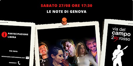 Le Note di Genova, la canzone d'autore per ExtraMusica , Viadelcampo29rosso