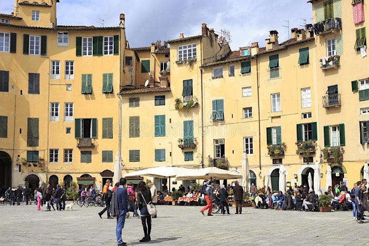 Renaissance walls and cobbled streets of Lucca image