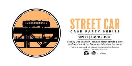 Dog Island & Troubled Monk brewing - cask beer Street Car Sept 29th - 645pm