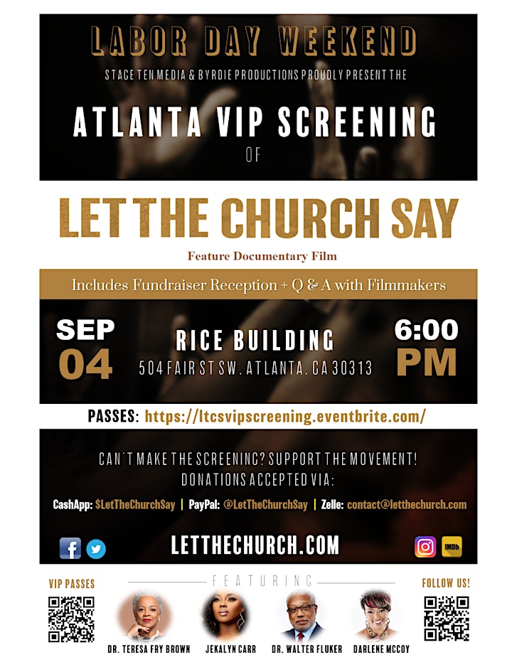 Let the Church Say VIP Screening & Fundraising Reception image