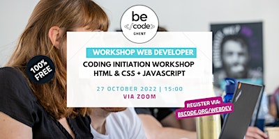 BeCode Gent – Workshop – Code initiation workshop HTML + CSS + Javascript