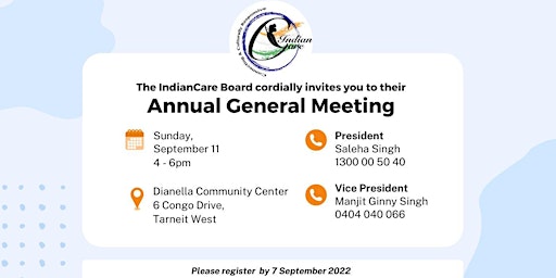 IndianCare Annual General Meeting