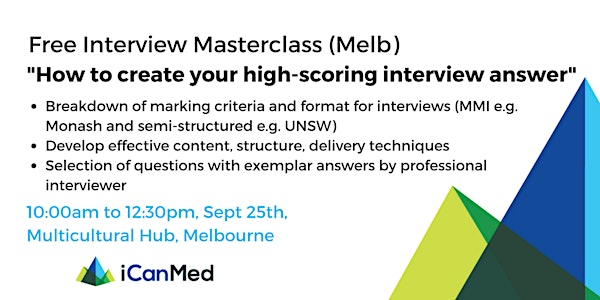 Free iCanMed Interview Masterclass (Melbourne)