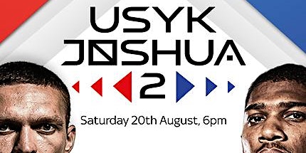 Watch Live Here - Joshua v Usyk At Zenith Sports Bar, Dartford