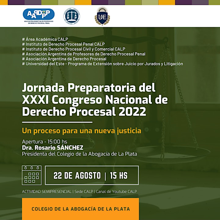 Imagen de Jornada Preparatoria XXXI Congreso Nacional Derecho Procesal