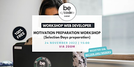 Becode Gent - Motivation Workshop - Junior Web Developer