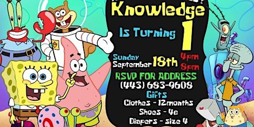 Knowledge 1st birthday