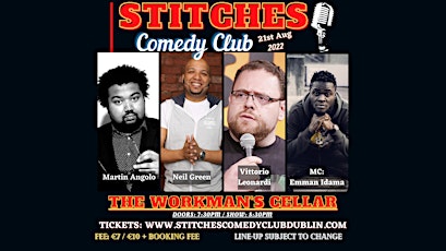 Stitches Comedy at The Workman's Cellar on Sunday