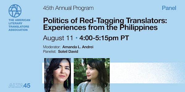 ALTA45 Panel Recording: Politics of Red-Tagging Translators